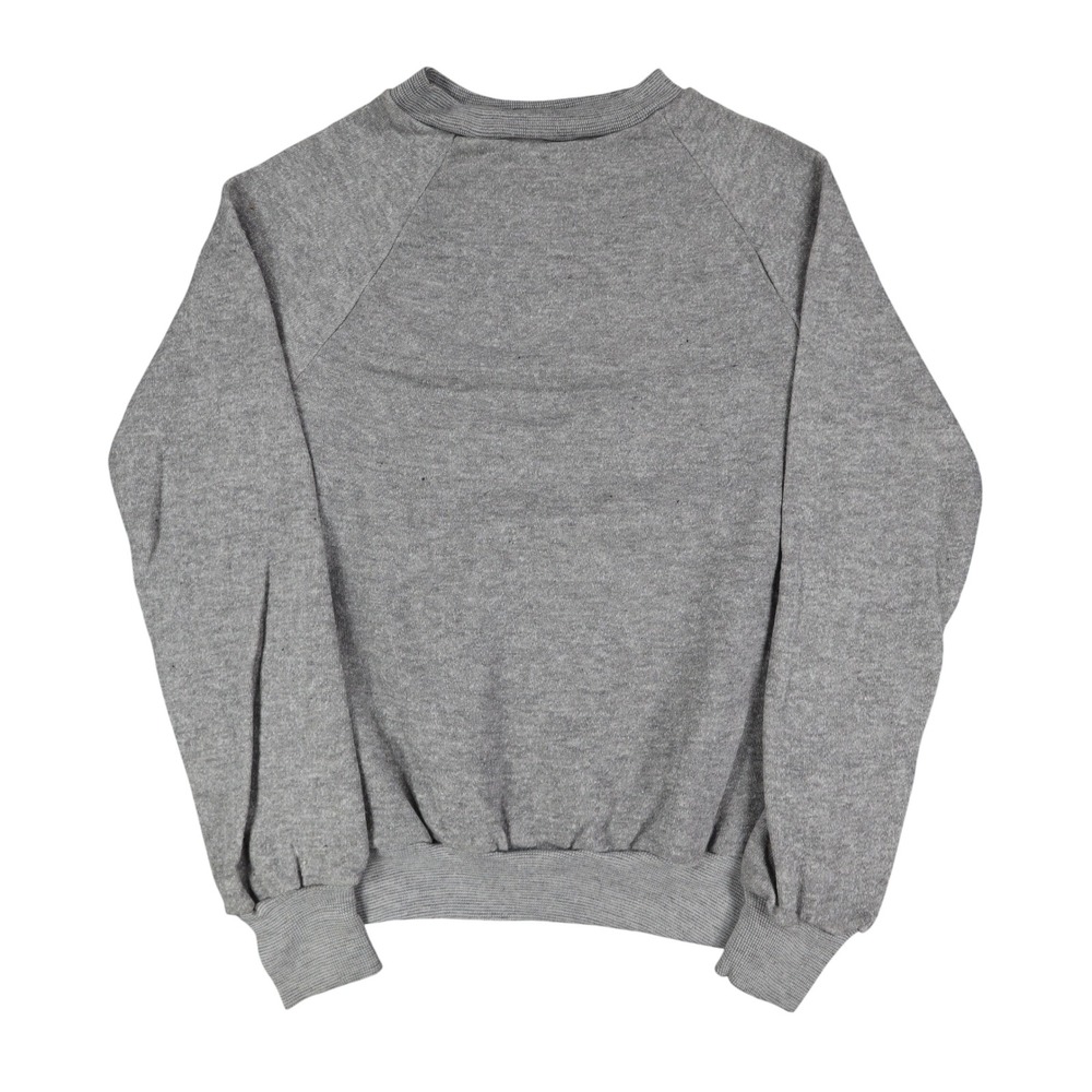 Healthknit Mens S 34-36 Gray Blank Raglan Crewneck Sweatshirt USA NWT